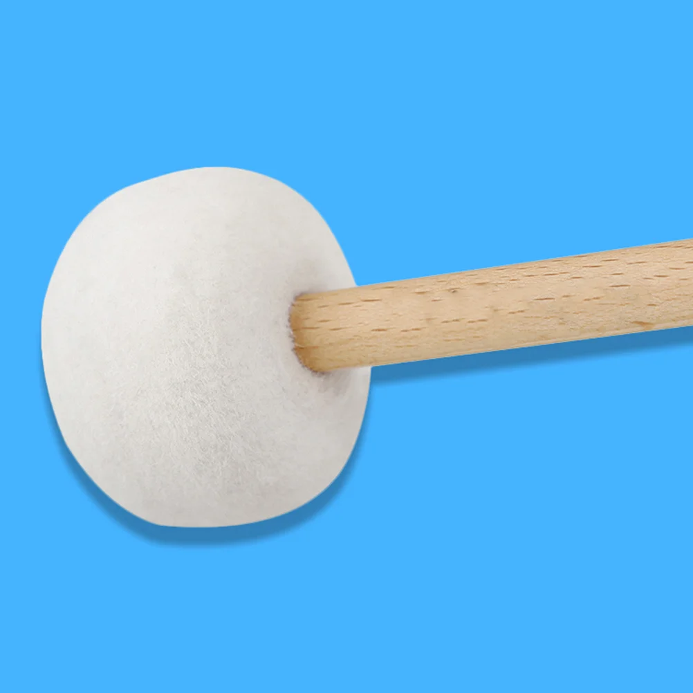 

Double-Ended Bass Drum Mallet Felt Head Wooden Handle Professional Performance Drumsticks for Percussion Instruments