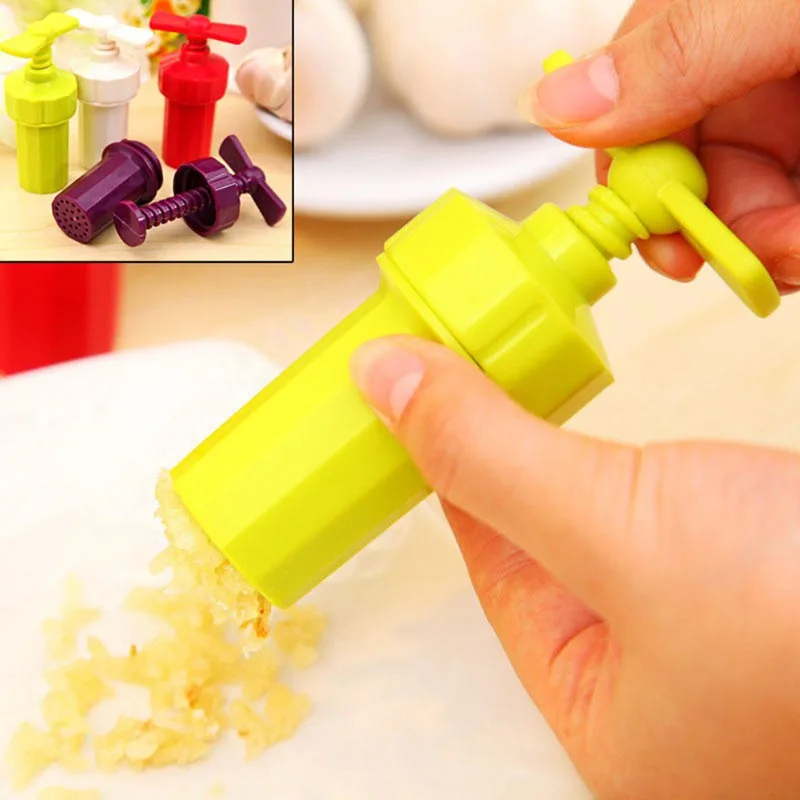 Ginger Garlic Manual Press Twist Cutter Crusher Plastic Peeler Kitchen Tools Garlic Press Device Handheld Ginger Garlic Tools