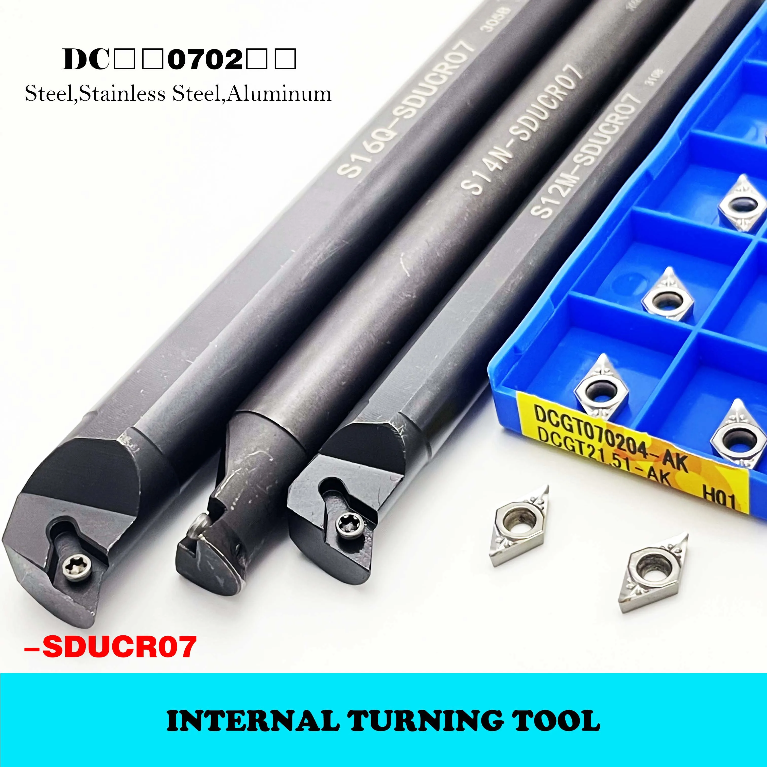 SDUCR S08K S10K S12M S16Q for DCGT07 CNC Lathe Internal Turning Tool Holder S16Q SDUCR07 CNC Machine Tools Turning Processing