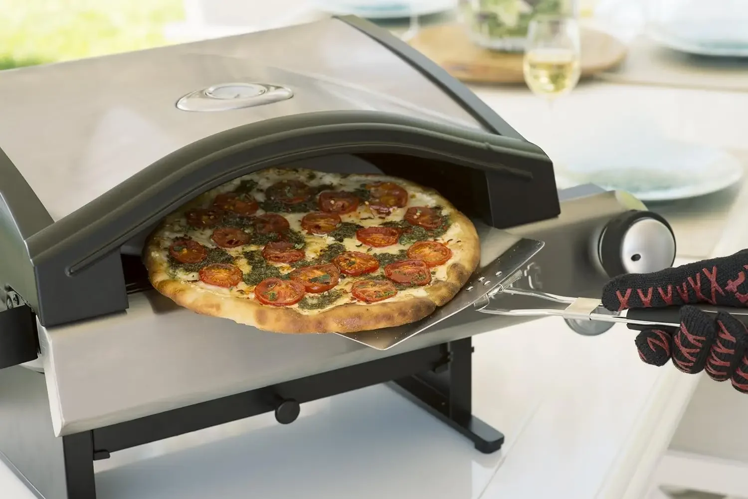 Four à pizza extérieur portable CPO-600 1550 Watts USA