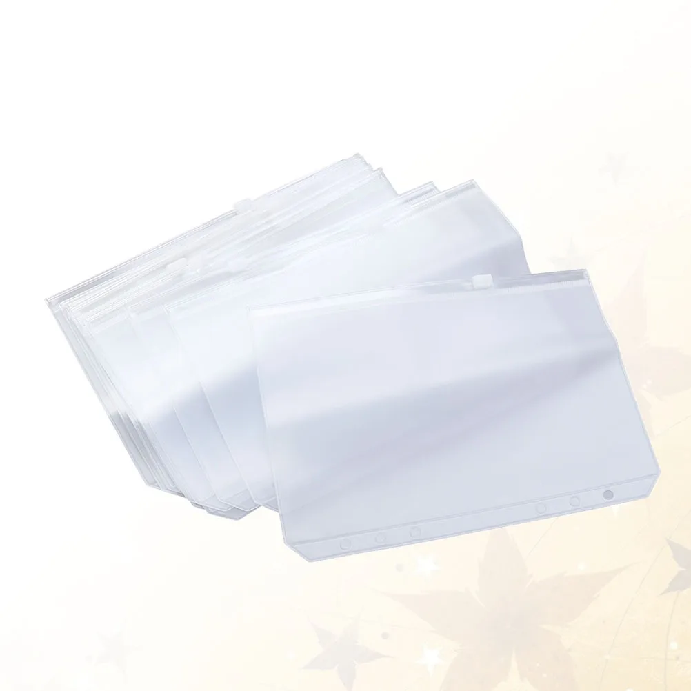 

30Pcs A5 Zipper Paper Storage Bag Lightweight Translucent for Document Coin Card Passport Cosmetics Protection Organizer