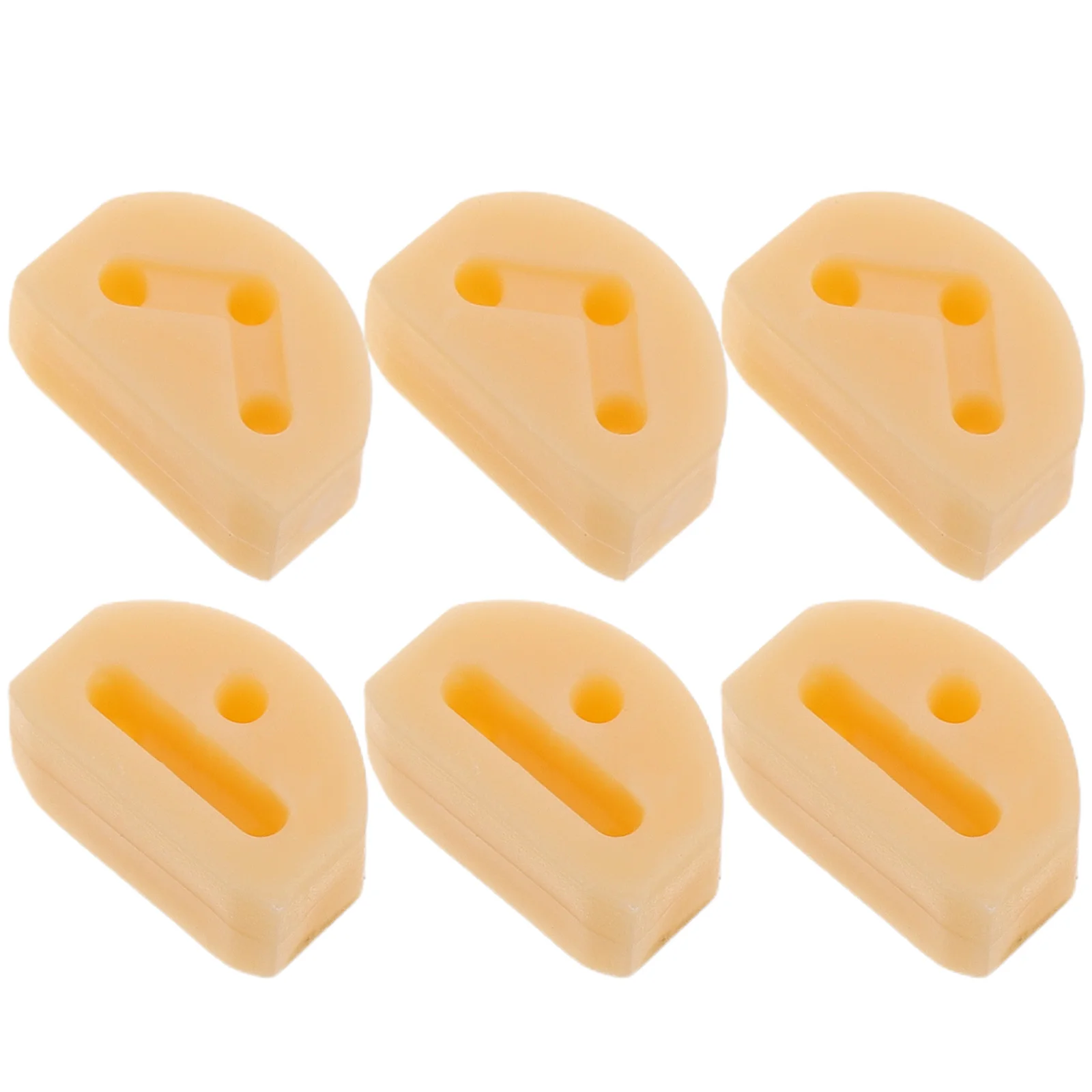 

6 pcs Guitar Ties 3 Holes Beige Nylon String Fasteners For Classical Guitar Ukulele Acoustic String Instruments Bridge Beads