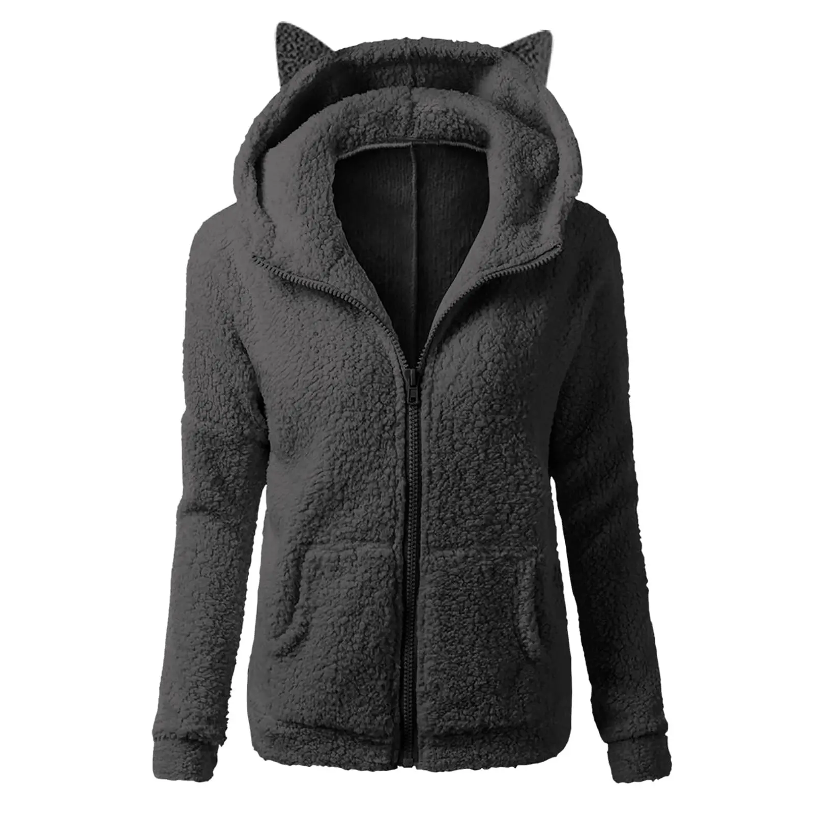 Autumn Winter Warm Jacket Women hoodie Hooded 2025 Casual Female Hoodies Sweatershirt Zipper Coat Solid Soft Fleece Women Coat