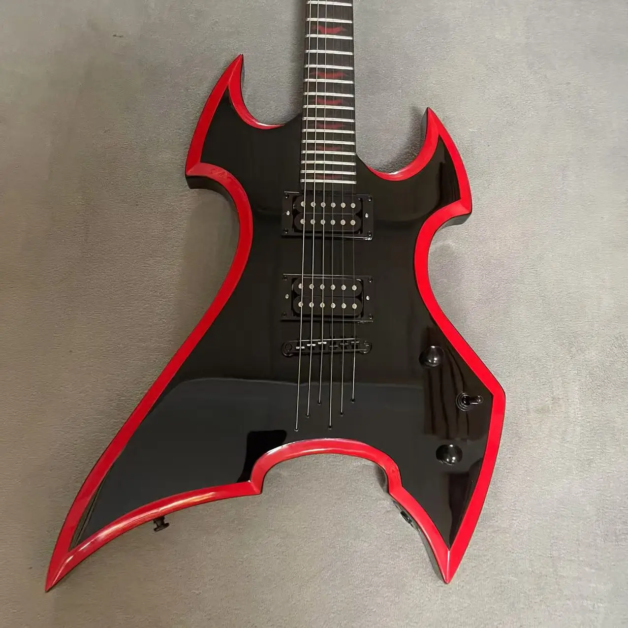 Electric Guitar 6-Chord B C RICH Edition, Black Body, Factory Realistic Photo, Order and Ship Immediately, In Stock