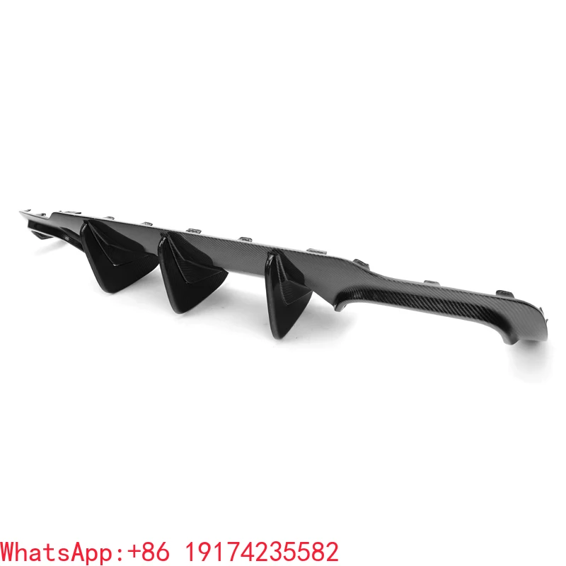 

For Merce Bez W204 C Class C180 C200 C250 C350 2012 2013 2014 C63 Amg Carbon Fiber Rear Bumper Diffuser with Big Fins