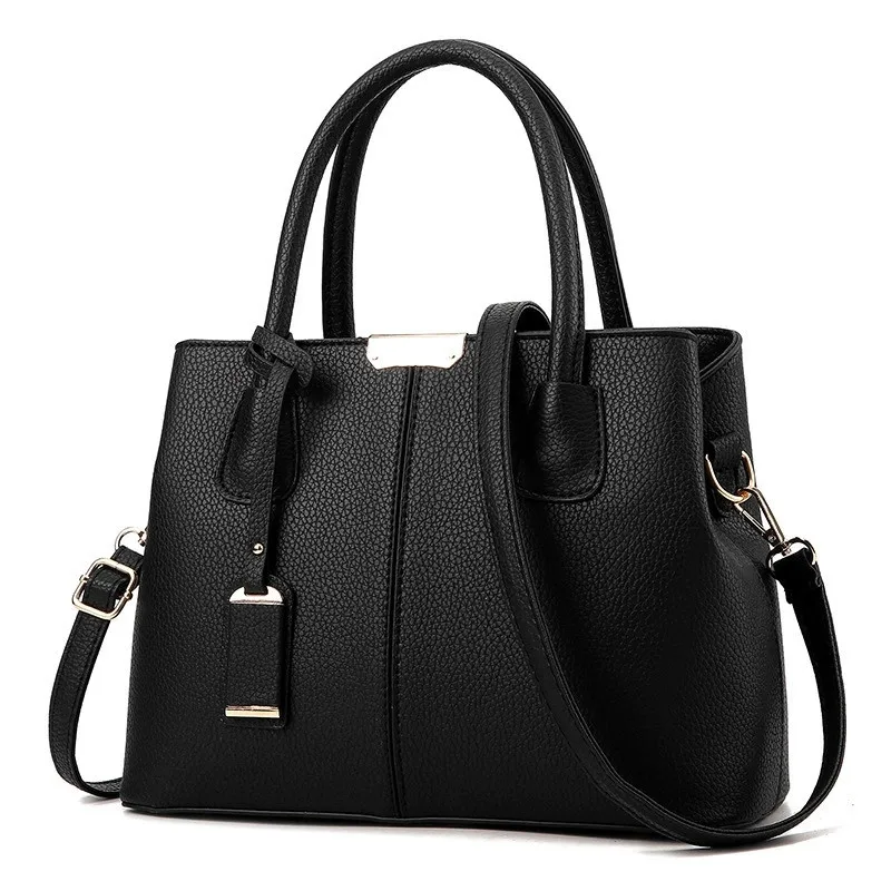 Shaping PU Leather Handbag, Stylish Versatile Tote Shoulder Bag, Large Capacity Crossbody Bag with Adjustable Straps,Zip Closure