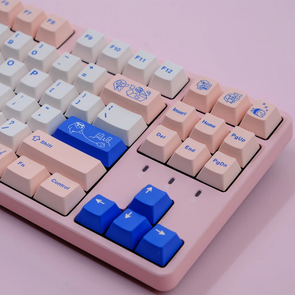 129 Keys POCO Keycaps Japanese Eglish Cherry Profile PBT Dye Sublimation Mechanical Keyboard Keycap For MX Switch GK61 75 87 98