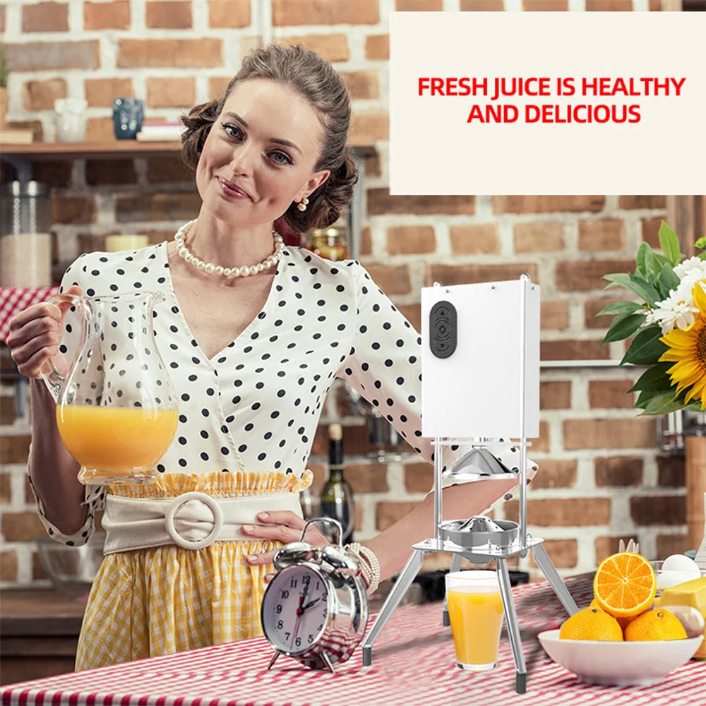 Electric Orange Juicer Commercial Stainless Steel Fresh Juice Machine Milk Tea Shop Extractor De Jugo