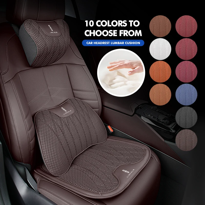 Car Neck Pillow Protector Memory Foam Cushion Accessories For Lincoln Navigator MKZ MKX MKC MKT Continental Nautilus