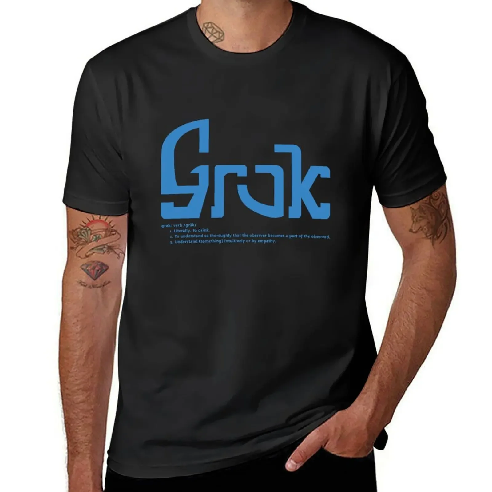 GROK T-Shirt rapper graphic tees summer clothes men clothing