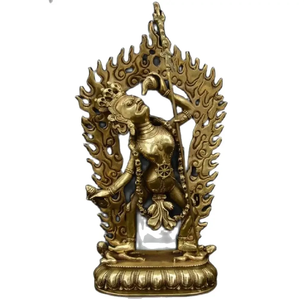 

30CM Tibet Buddhist Fane Brass Copper Vajrayogini Vajravarahi Dakini Buddha Statue