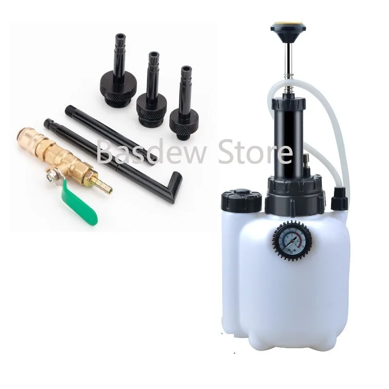 3L Manual Transmission Oil Filling System Hand Pump OR Pneumatic Automatic Gearbox Oil Fluid Pump Tool with Adapters