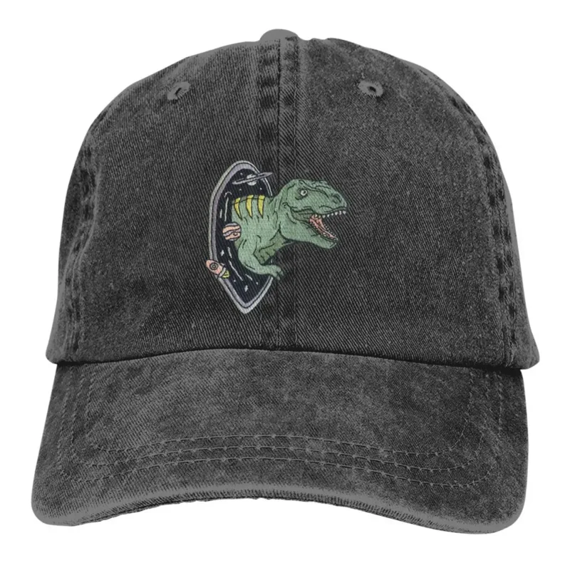 

Washed Men's Baseball Cap T Rex Dinosaur Space Trucker Snapback Caps Dad Hat Golf Hats