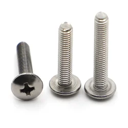 5-50pcs Cross Truss Head Phillips Machine Screws M2 M2.5 M3 M4 M5 M6 Mushroom Head Screw 304 Stainless Steel Philips Screw