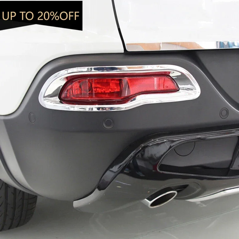 

FOR Jeep Cherokee KL 2014 2015 2016 2017 2018 ABS Chrome Car Accessories Car rear fog lamp light frame Cover Trim