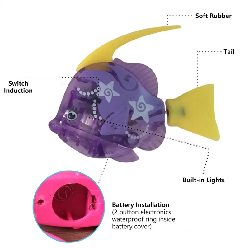 Juguete de pez eléctrico interactivo para gatos, juguete de agua para gatos para jugar en interiores, juguete de pez Robot de natación para gatos y