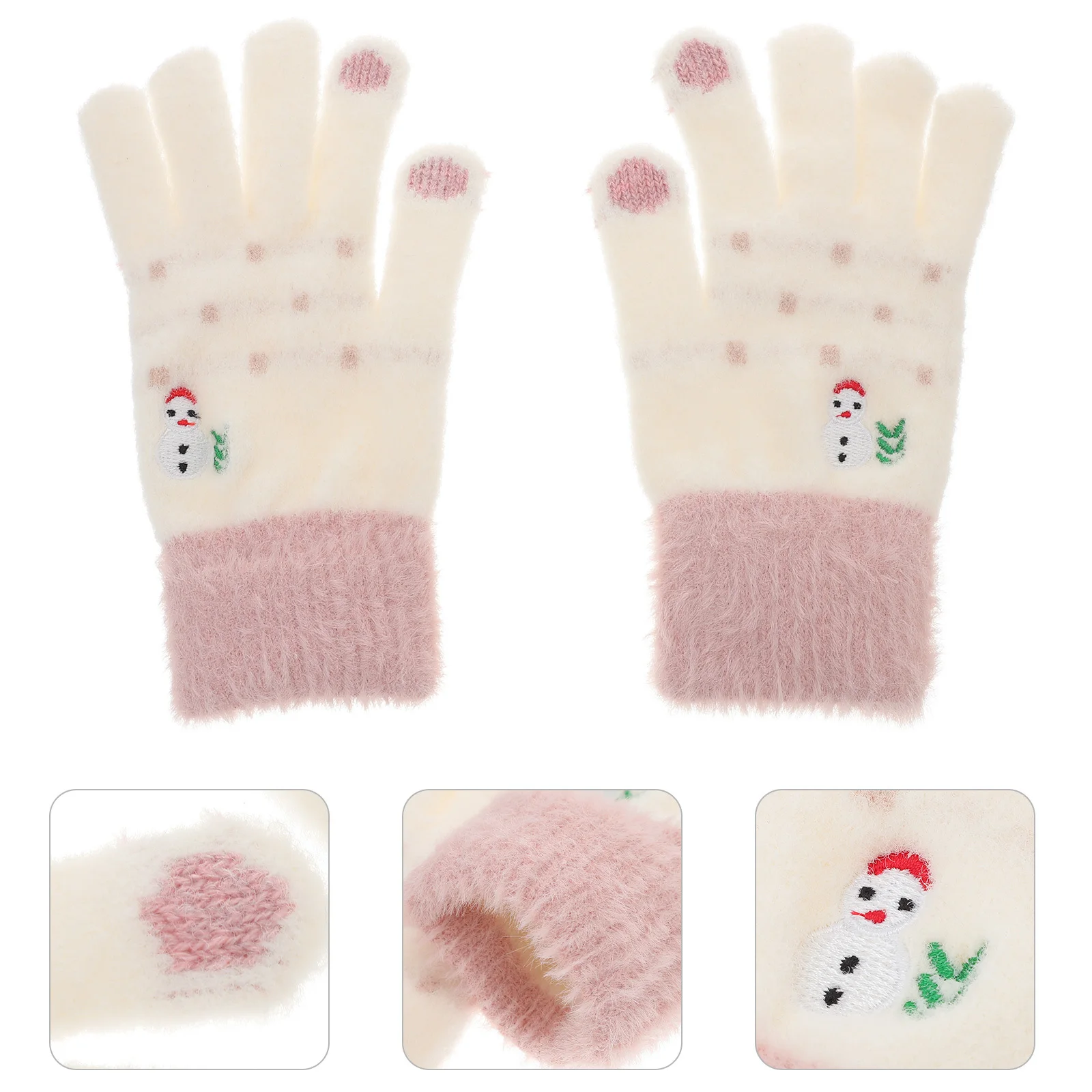 1 زوج قفازات الشتاء النساء عيد الميلاد نمط رشاقته قفازات الشاشة في الهواء الطلق الطقس البارد حماية اليد