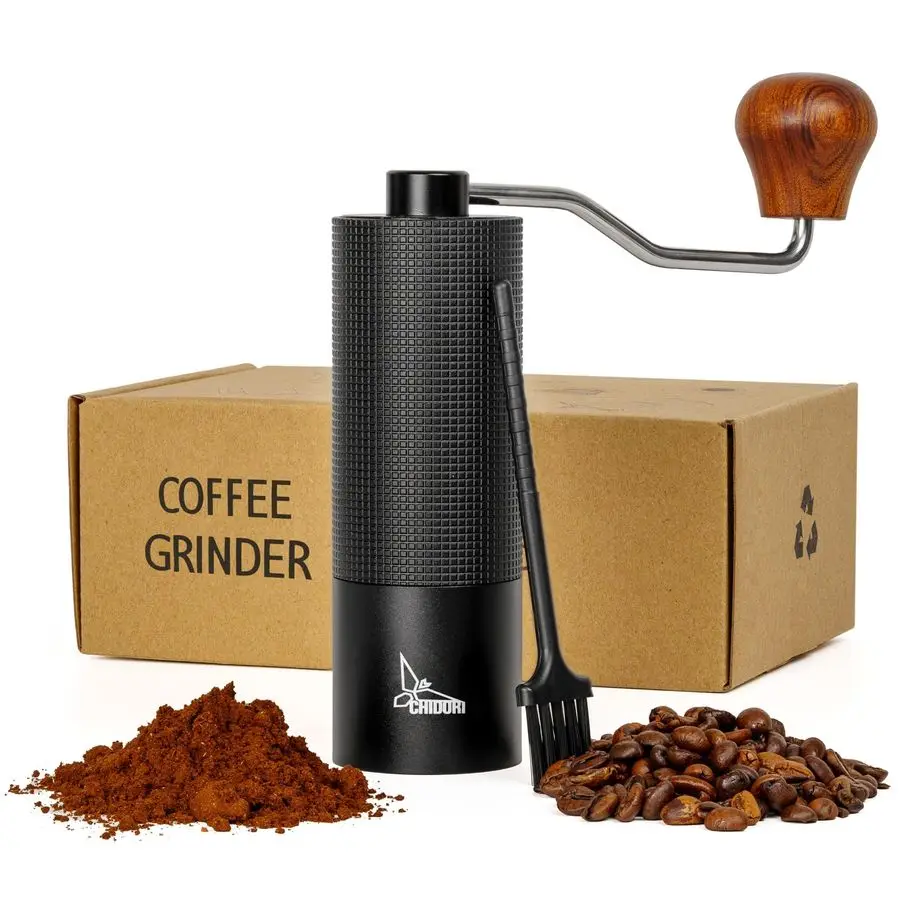 

Coffee Grinder, Hand Crank Coffee Grinder for Espresso, French Press, and Pour Over, Portable Coffee Grinder for Camping and Tra