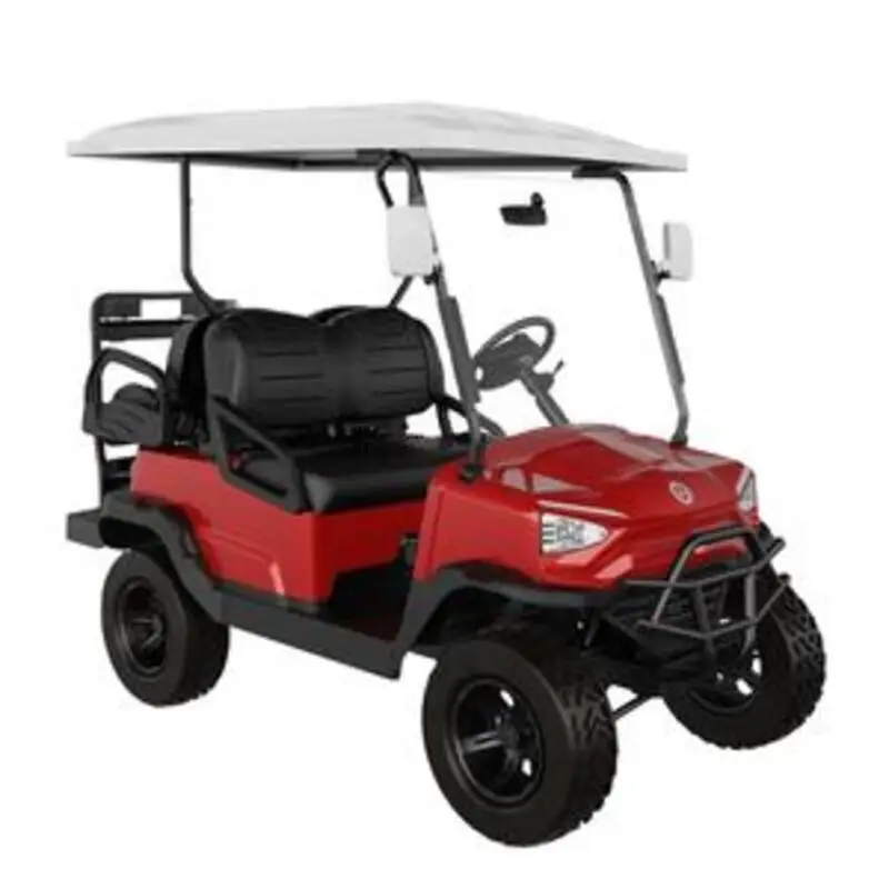 Golf Cart 4 Wheel Electric Vehicle 2 Seater Shock Absorber For Camp Resort Golf Course Neighborhood Buggy