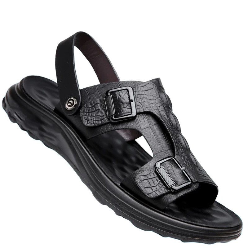 

Мужские тапочки, летние мужские уличные сандалии, новые трендовые уличные тапочки на толстой подошве.