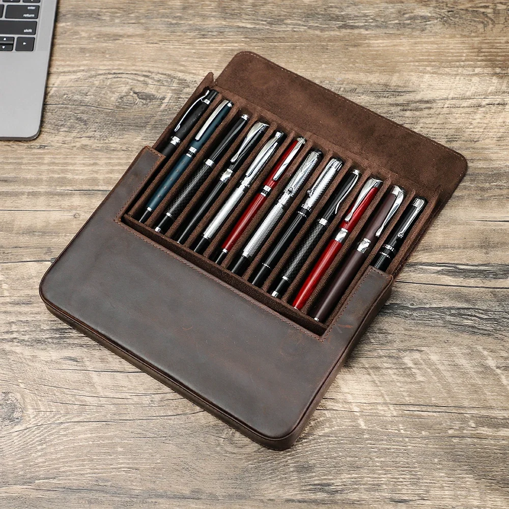 Etui-a-stylos-en-cuir-veritable-a-12-emplacements-boite-de-rangement-pour-stylos-de-bureau-et-scolaires-pochette-de-rangement-pour-stylos-avec-plateau-amovible