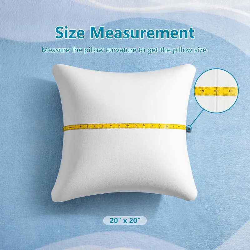 

Вставка для подушки 20 × 20 шт.) в упаковке из 2 шт., вставка для подушки из пены с эффектом памяти, квадратная вставка для декоративной подушки, кровати, дивана, Wi