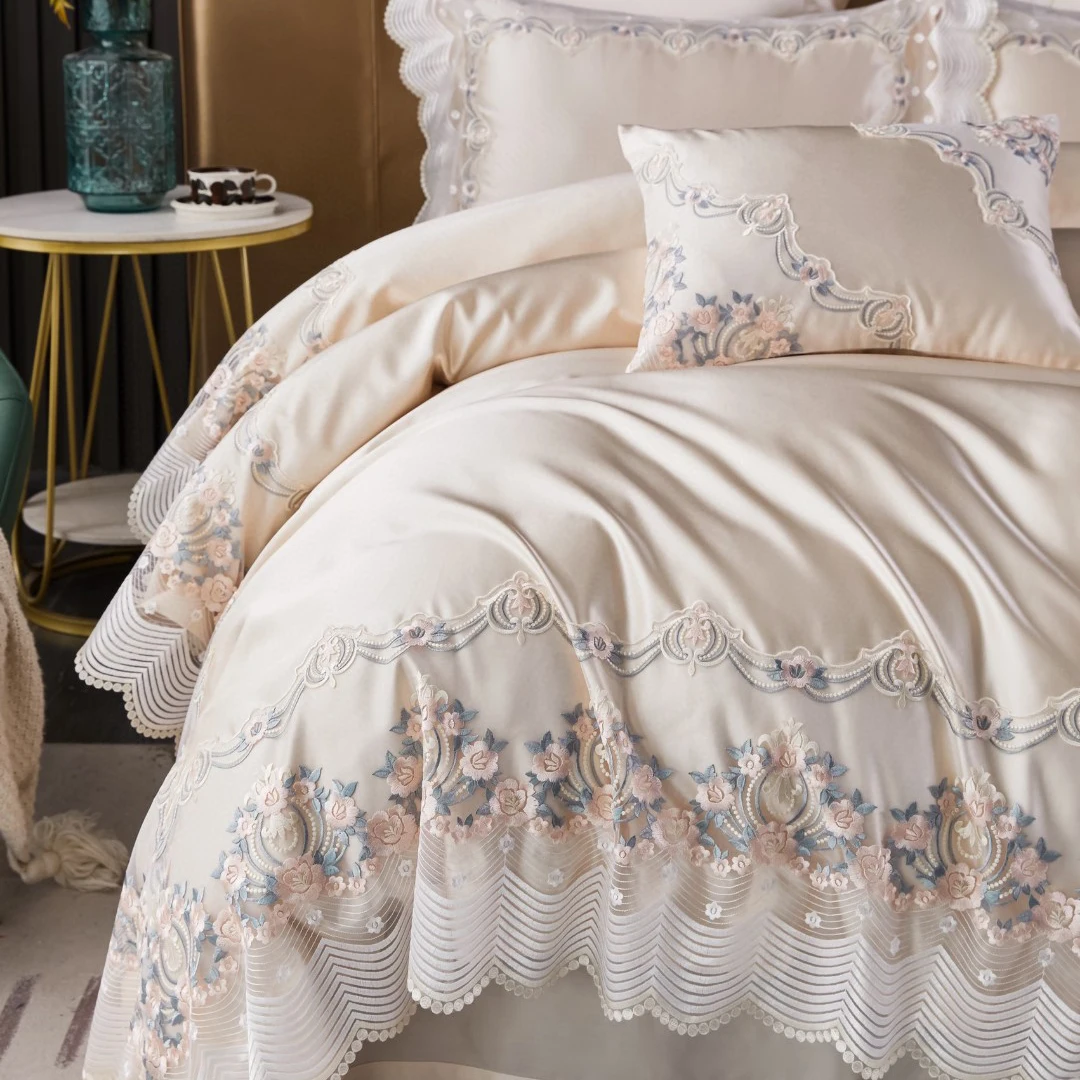 Высококачественный комплект по – обзор и цена Embroidery Quilt Cover