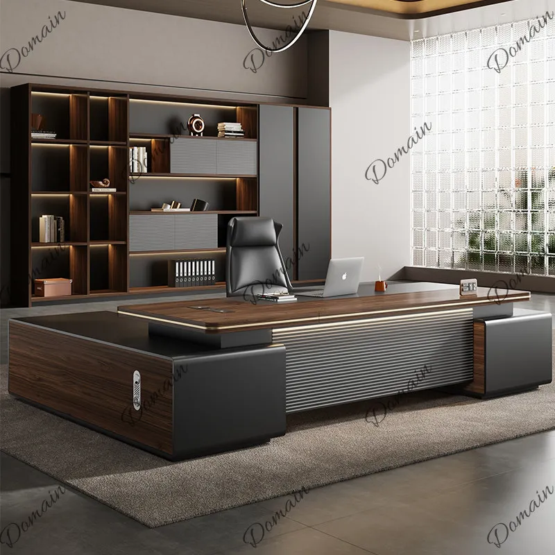 Modern Executive Office Desk & Chair Set Single Luxury Manager Table Furniture