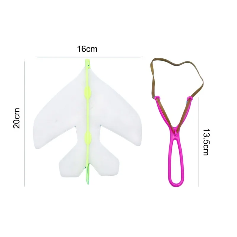 NEW Foam Glider Slingshot Airplane Model Toys for Children Boys Outdoor Interactive Game Assembled Rubber Band LED Aircraft Game