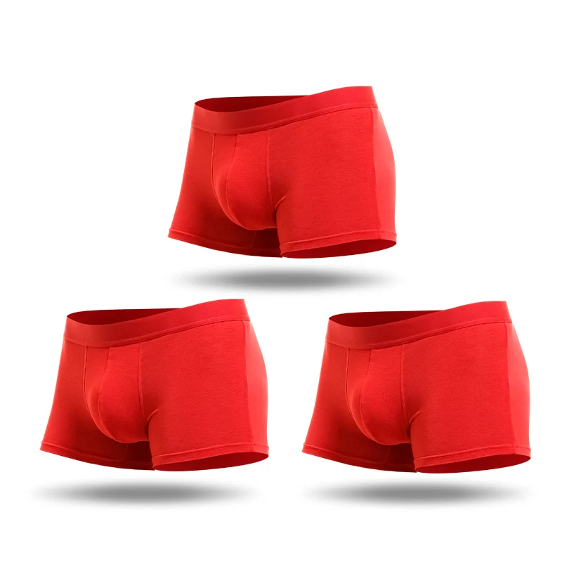 

1pc Men's underwear Men's boxers This man's gift is a pig red wedding thin boxers bottom shorts