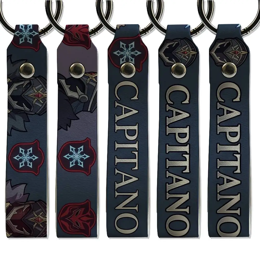 Image of Capitano Genshin Impact Metall-Schlüsselanhänger Modischer Schlüsselring Taschenanhänger Auto-Schlüsselzubehör Kartenhalter Charm