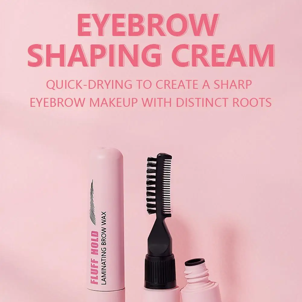 3D Eyebrow Styling Cream Double-head Eyebrow Comb Eyebrow Styling Setting Gel Wax Quick-drying Makeup