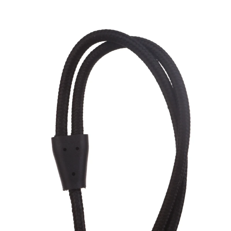 كابل سماعة رأس مضفر من النايلون مقاس 3.5 مم لسماعات الرأس، بديل سلك كابل الموسيقى دروبشيب