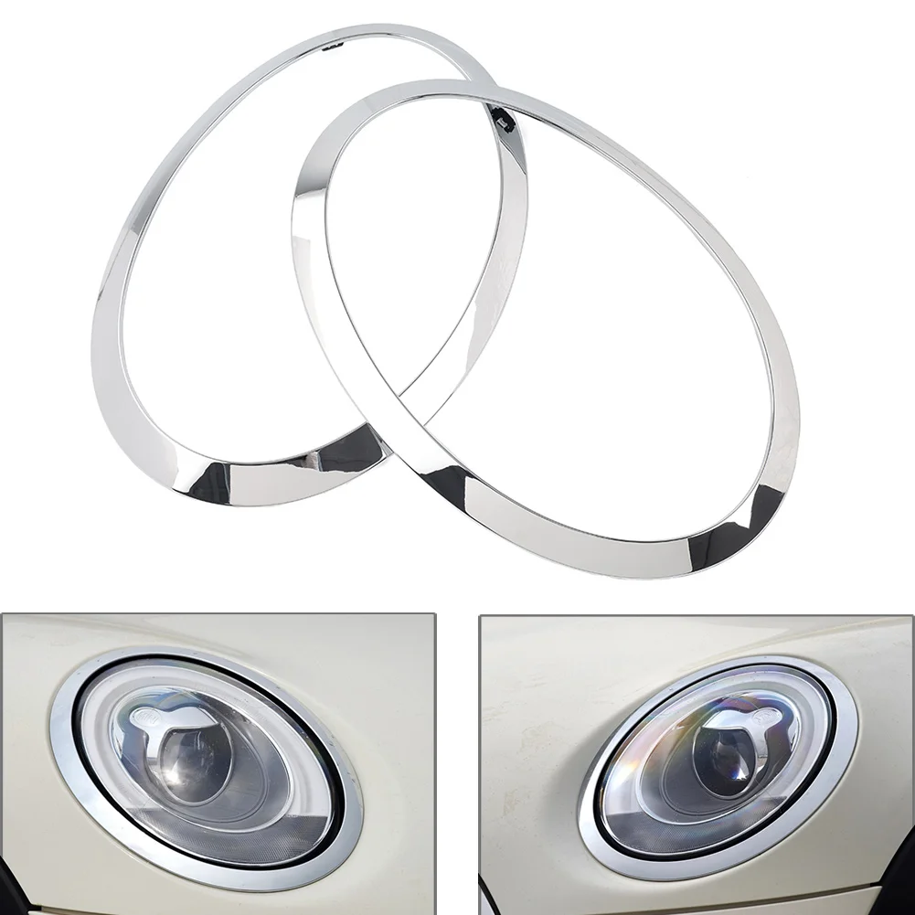 Car Headlight Bezel Ring Trim Cover Decoration Left/Right For BMW Mini Cooper F55 F56 F57