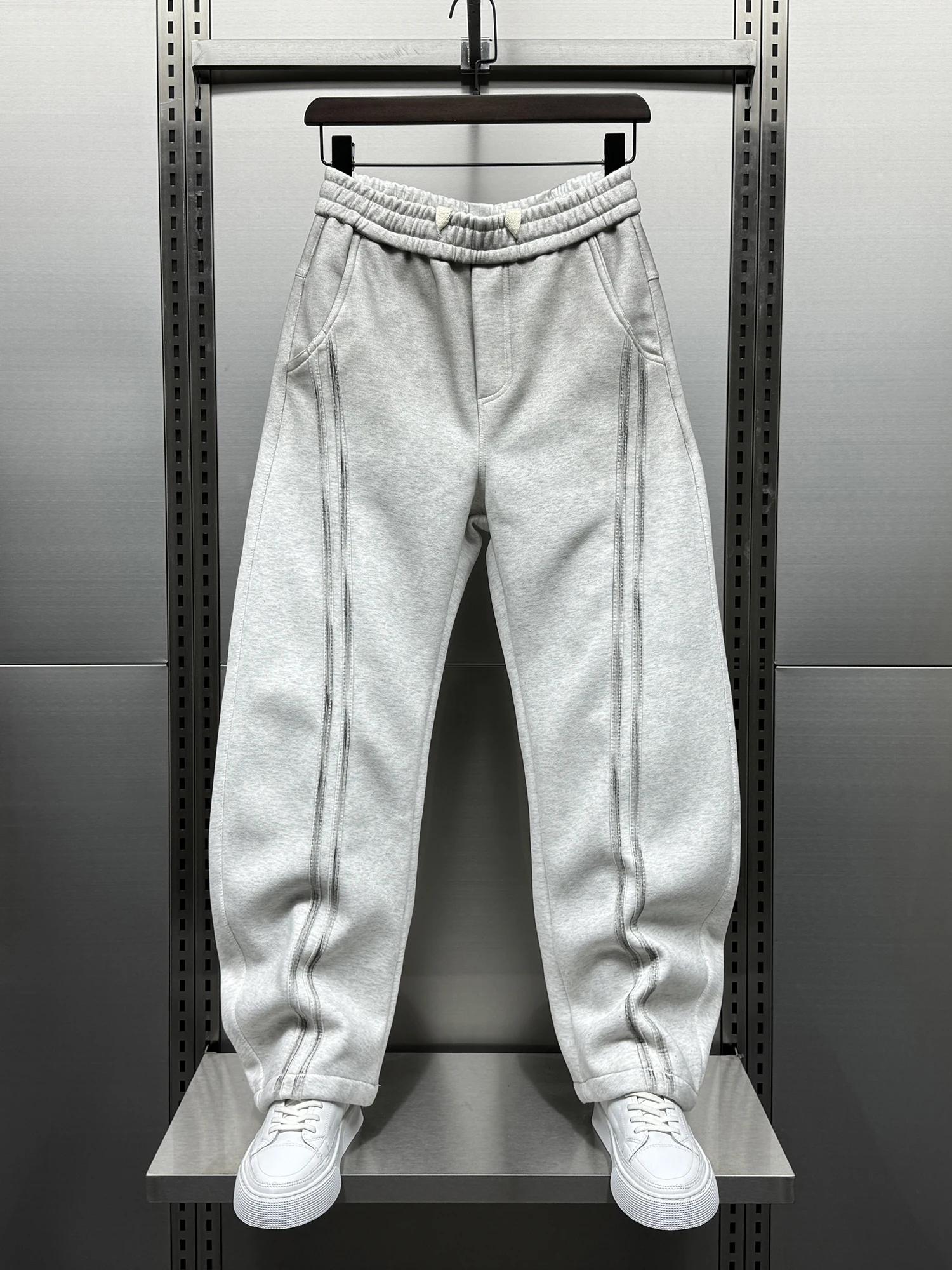 

Свободные повседневные брюки в полоску с прямым кроем, осенне-зимние, новые, модные, в американском стиле, для молодежи