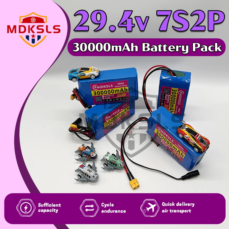 

Новый 100% оригинальный литий-ионный аккумулятор 29,4 В 7S2P 30000 мАч 18650, подходит для всех моторных оборудования 29 В, BMS