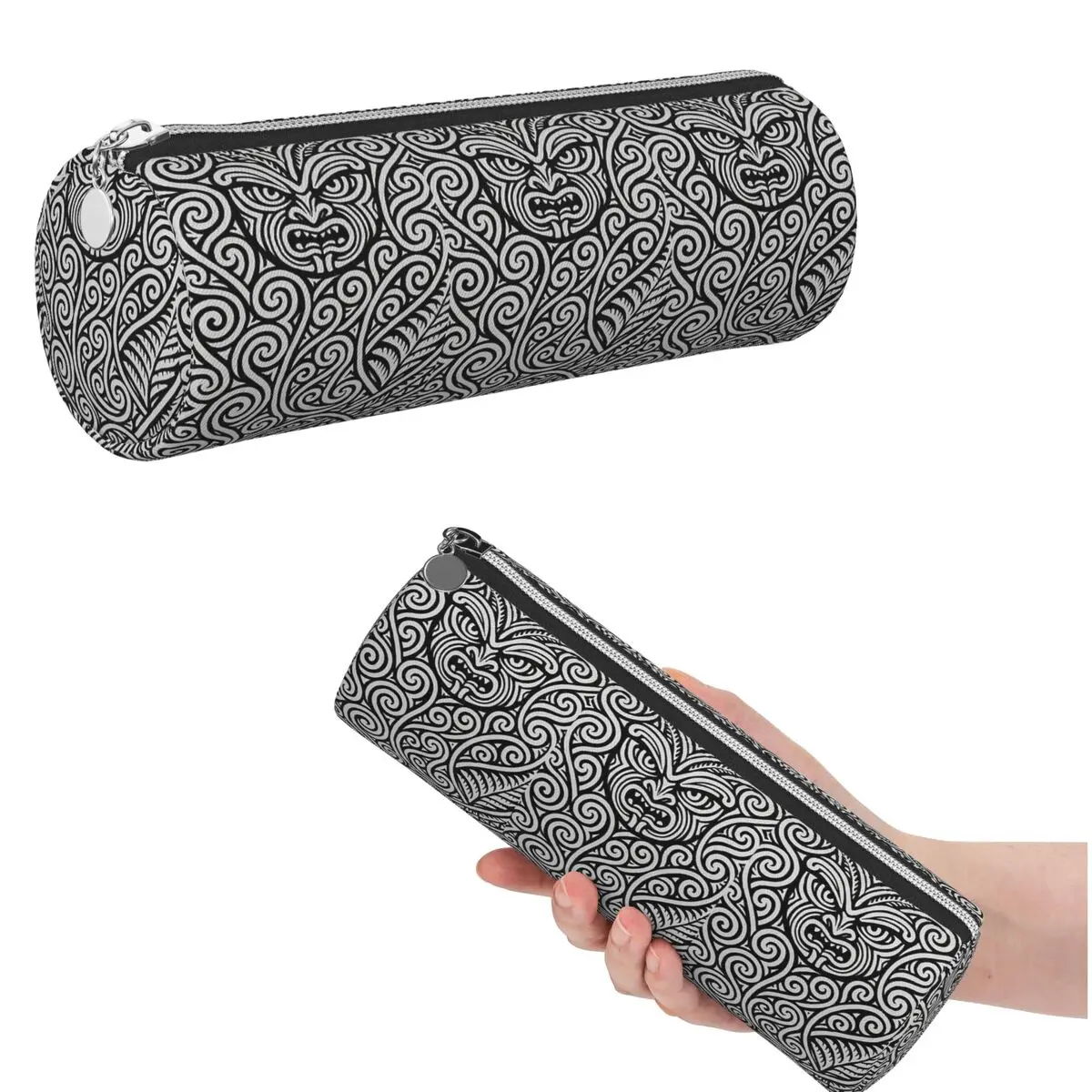 

Tribal Maori Warrior Tattoo New Zealand Proud Pencil Case for Boy Girl School Cylinder Pen Box Pencil Bag Pen Holder