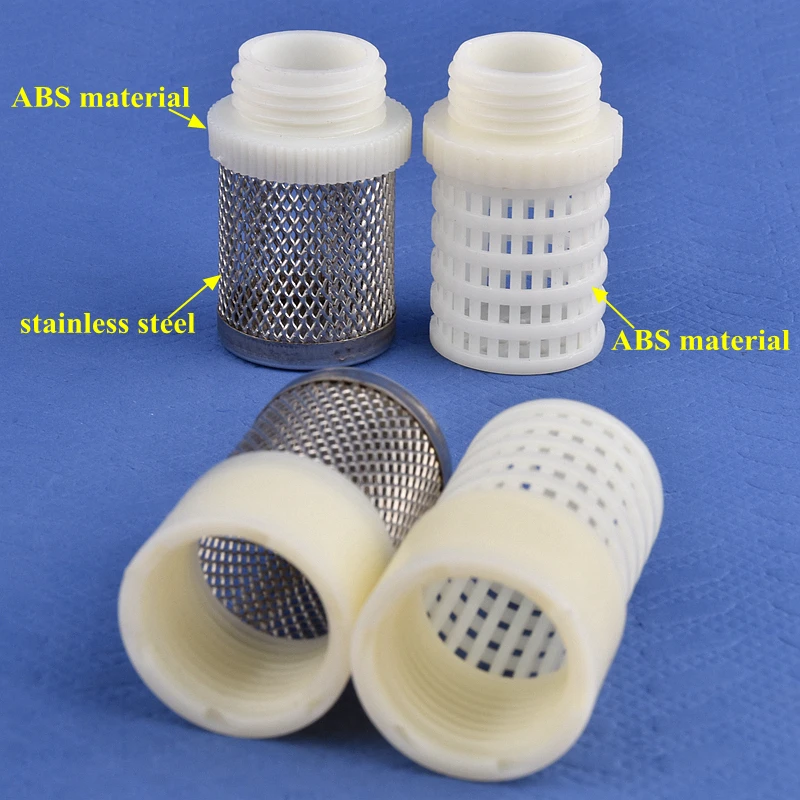 1/5/20 Pcs 1/2\'\'~1\'\' Thread ABS Plastic Stainless Steel Filter Screen Aquarium Filter Fish Tank Water Pump Protect Hose Strainer