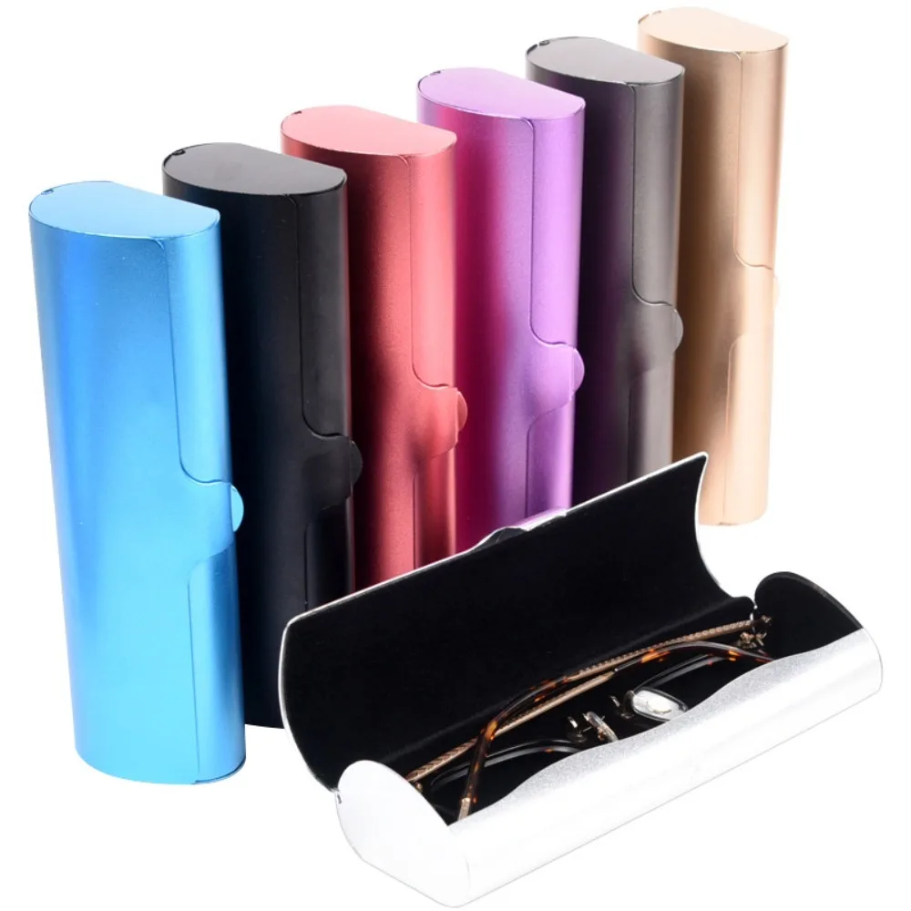 New Hard Shell Aluminum Glasses Case Ultra-Light Frosted Matte Eyeglasses Case Pressure-resistant Glasses Storage Box Men
