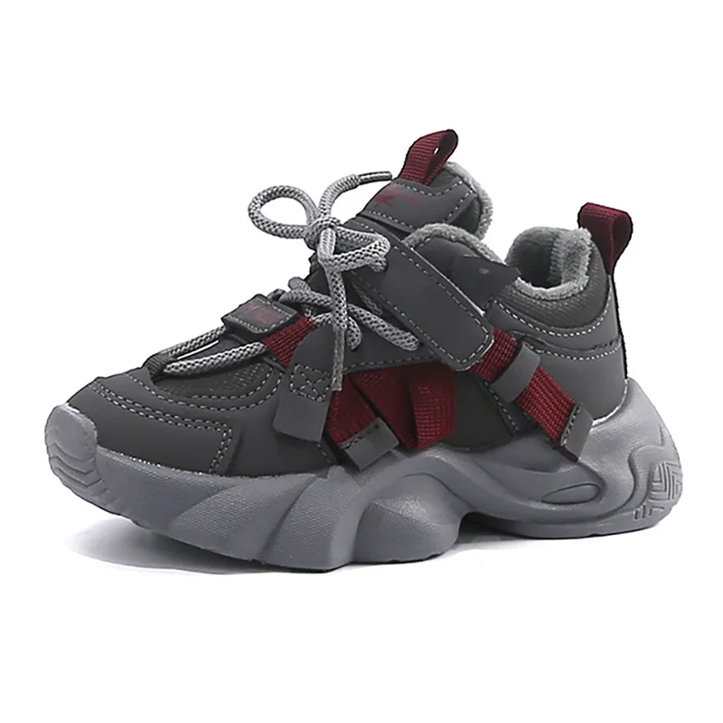 

Спортивная обувь из искусственного меха для детей, детские плюшевые кроссовки из искусственной кожи для подростков, нескользящая хлопковая обувь для мальчиков и девочек, зимняя обувь