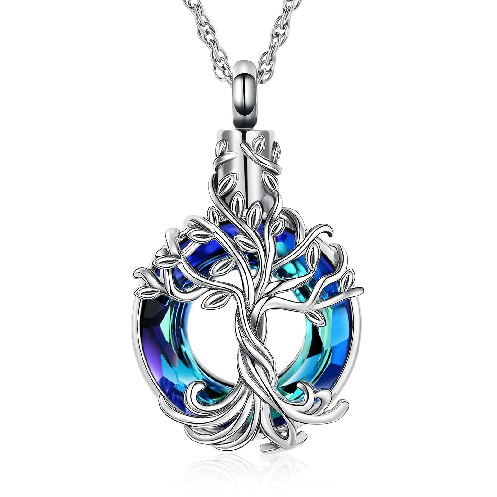 

Tree Of Life Stainless Steel Keepsake Urn Pendant Necklace Ashes Holder Memorial Jewelry For Cremation Of Loved Ones