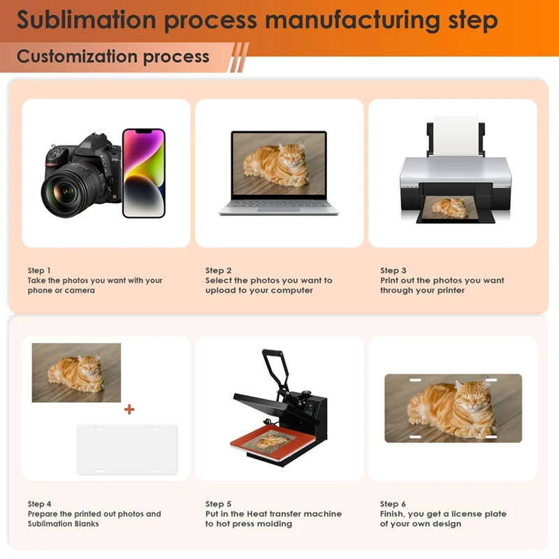 10PC Sublimation License Plates Blank Heat Transfer Plates Diy Picture Blank License Plate Aluminium Blank License Plate