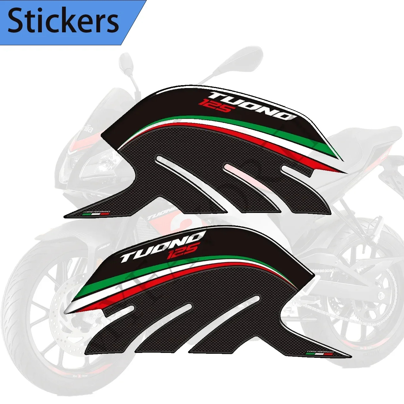 

Motorcycle Tank Pad Grips Gas Fuel Oil Kit Knee Decals Protector For Aprilia Tuono 125 Tuono125 2019-2022