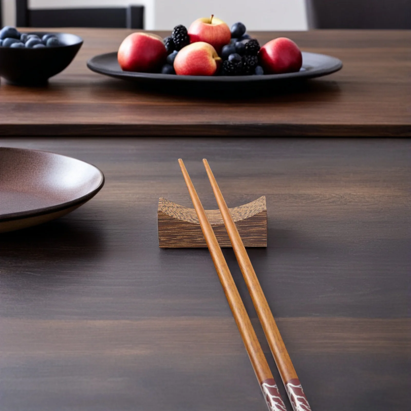 

12Pcs Wooden Chopstick Rest Japanese Style Cutlery Stand Chic Design Tableware Holders Fork Spoon Rest Wooden Chopstick Holder