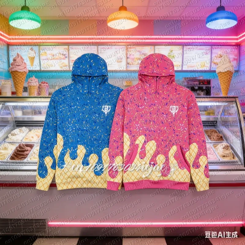 

2026 New Autumn/Winter Children/Adult BASEBALL LIFESTYLE 101 Ice Cream Series 3D Print Outdoor Comfortable Sports Neutral Hoodie