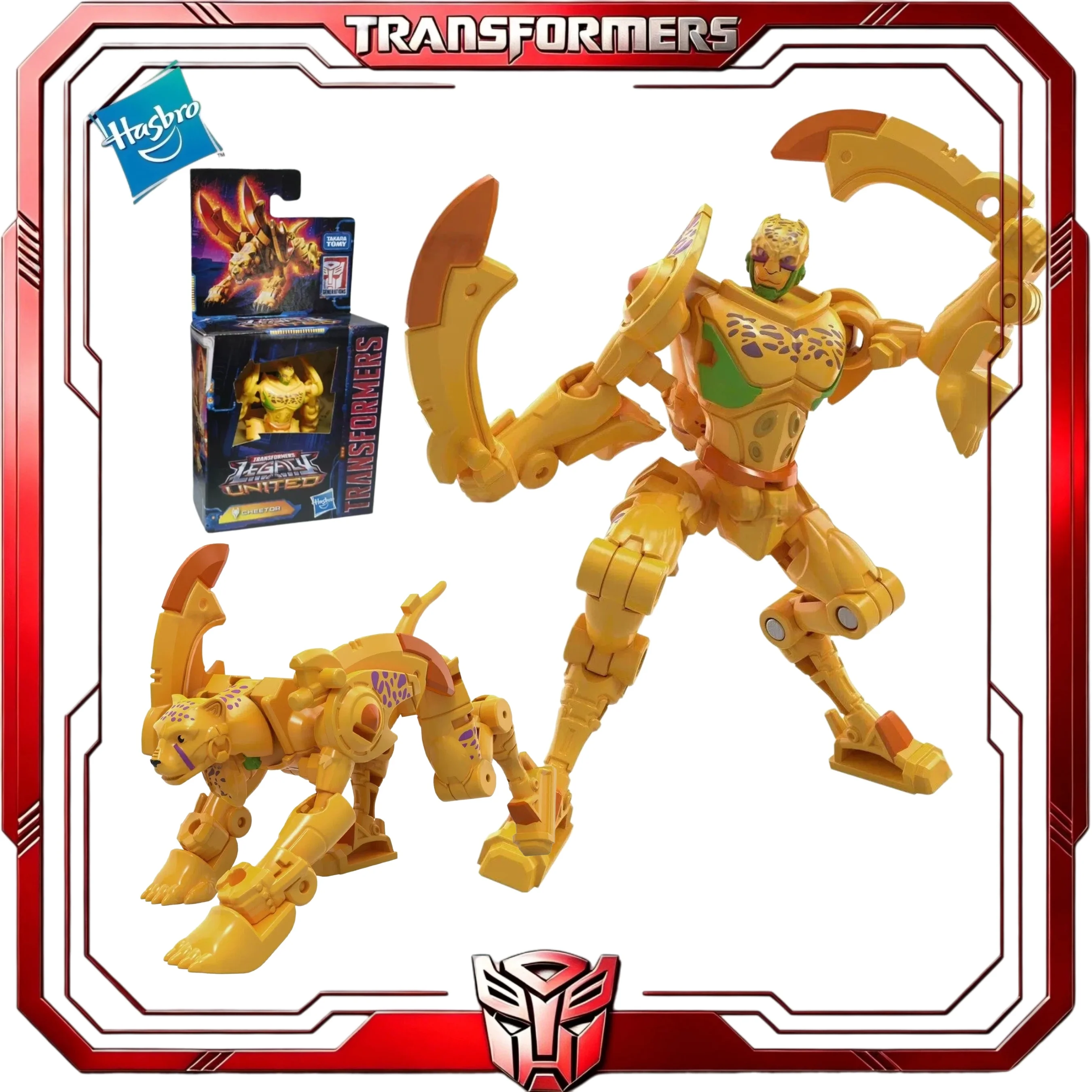 Auf Lager Transformers Legacy United Core Cheetor Hasbro Beast Machines Cheetah Sammlerstück Actionfigur Spielzeug Geschenk für Fans