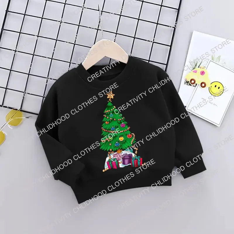 New Mickey Minnie Mouse Christmas Girl Boy Sweatshirts Children Pullover Kawaii Cartoons Hoodies Kid Casual Clothes Fashion Tops