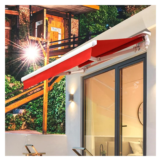 

Customizable Year-Round Outdoor Retractable Roof Canopy Windproof Aluminum Alloy Frame Durable Polyester Material Garden Awnings