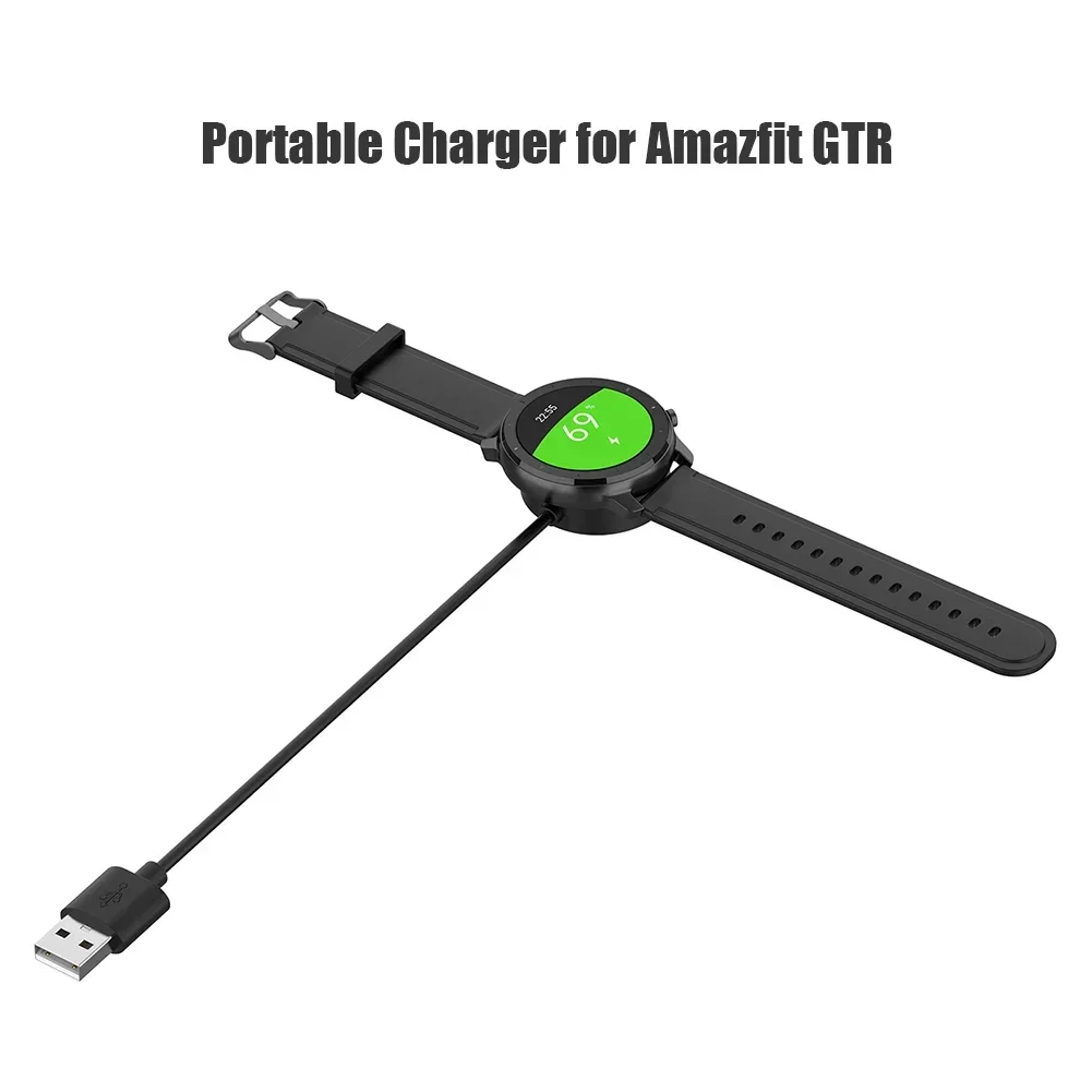 1M USB Charger Cradle Dock Base For Huami Amazfit T-rex GTR 42mm 47mm Smart Watch Fast Charging Power