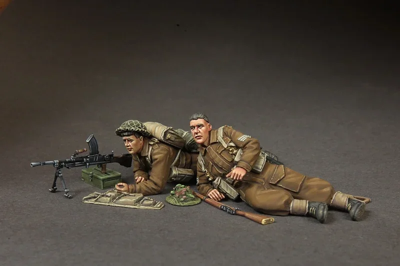 1/35 Soldato Maschio Figura GK Tema Militare (Sei Persone) Modello In Resina Smontato e Non Verniciato Kit Auto-erettante Pittura FAI DA TE